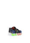 Skechers Boys Flex Glow Bolt Trainer, Black Multi