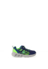 Skechers Boys S Lights Magna Lights Trainer, Navy/Lime