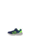 Skechers Boys S Lights Magna Lights Trainer, Navy/Lime
