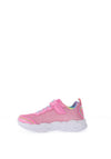 Skechers Girls Infinite Heart Lights Trainer, Pink Multi