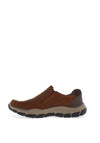 Skechers Respected Catel Slip-On Shoes, Dark Brown