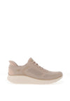 Skechers Womens Slip-ins Bobs Sport Squad Chaos Trainers, Natural & Gold
