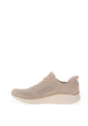 Skechers Womens Slip-ins Bobs Sport Squad Chaos Trainers, Natural & Gold