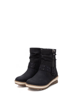 XTI Girls Buckle Ankle Boots, Black