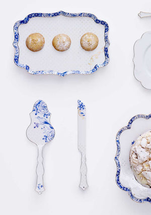 Pip Studio Cake Knife & Server Set, Royal White