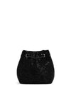 Guess Zalina Rhinestone Mini Bucket Bag, Black