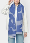 Katie Loxton Abstract Shapes Printed Blanket Scarf, Blue