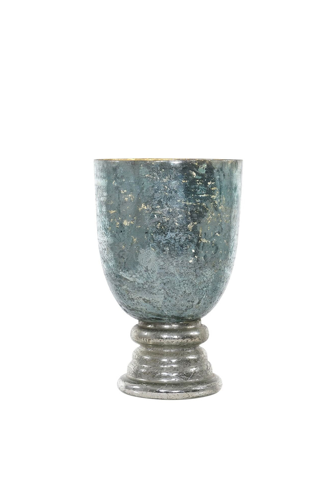 Fern Cottage Decorative Glass Candle Holder, Blue