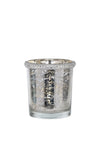 Fern Cottage Hurricane Distressed Candle Holder, Silver
