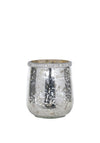 Fern Cottage Gem Embossed Candle Holder, Silver