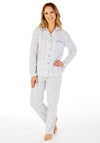 Slenderella Ditsy Floral Long Sleeve Pyjama Set, Blue