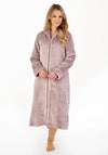Slenderella Luxury Zip Fastening Dressing Gown, Mink