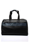 Sloane Mens Leather Weekend Bag, Black & Navy