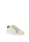 Sloane Bolt Leather Laced Trainers, White