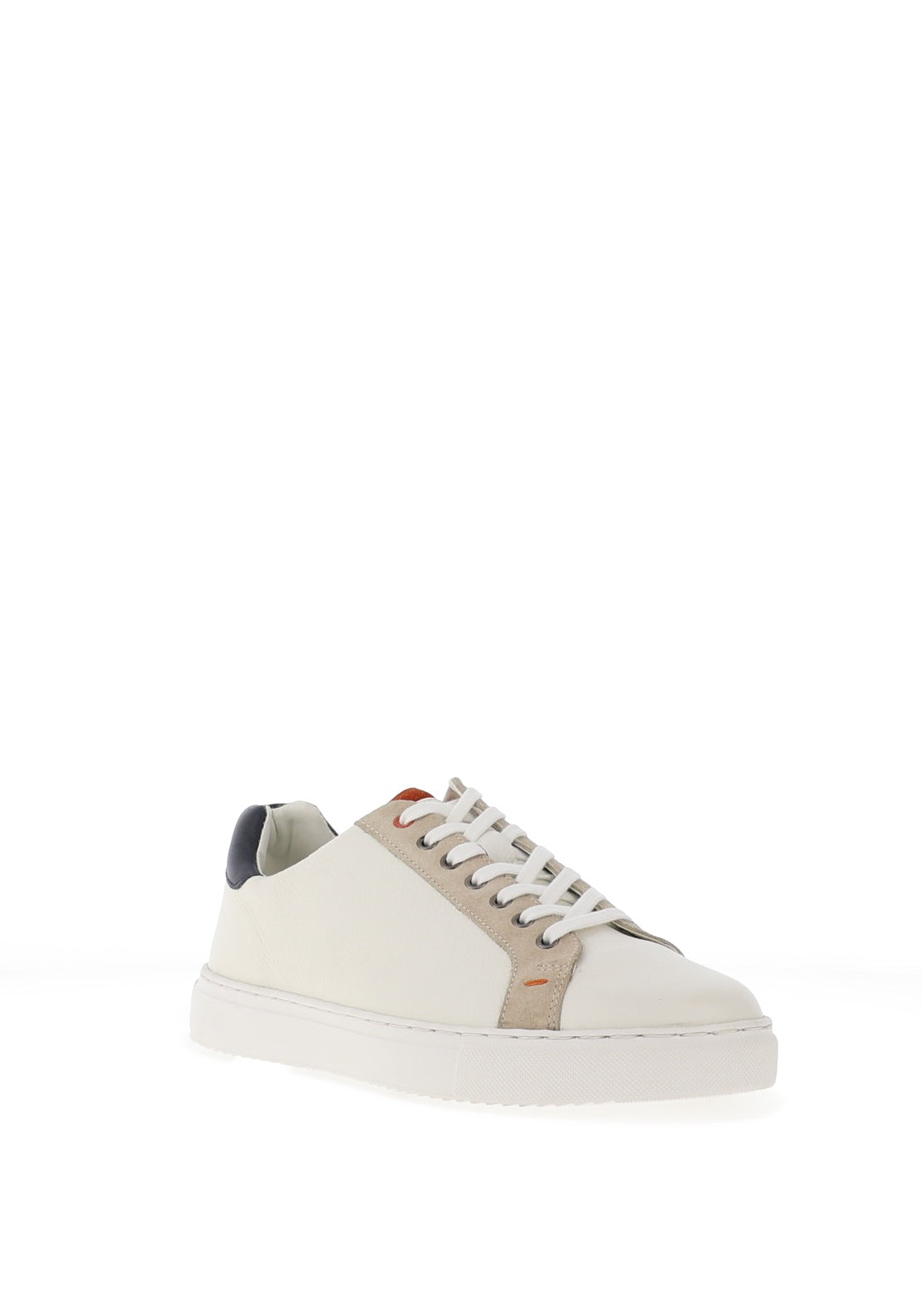 Sloane Bolt Leather Laced Trainers, White