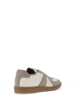 Sloane Otto Leather Panelled Trainers, Grey and White