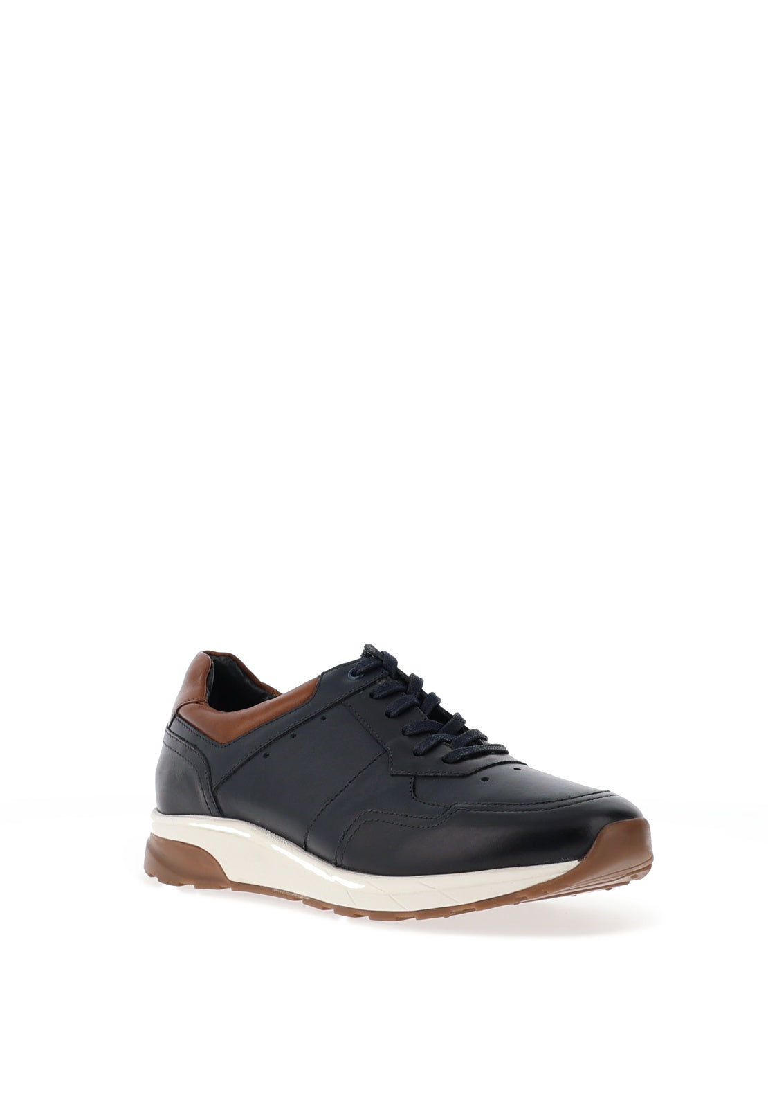 Sloane Max Leather Mix Trainers, Navy