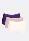 Sloggi Basic 3 Pack Maxi Briefs, Purple