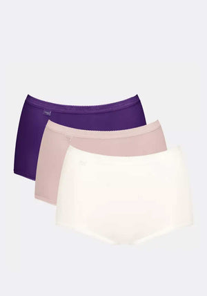 Sloggi Basic 3 Pack Maxi Briefs, Purple