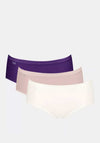 Sloggi Basic 3 Pack Midi Briefs, Purple