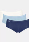 Sloggi Basic Midi 3 Pack, Navy Multi