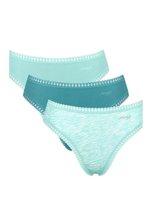 Sloggi Go Crush Highleg Brief 3 Pack, Blue