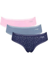 Sloggi Go Crush Hipster Brief 3 Pack, Navy