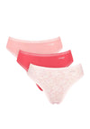 Sloggi Go Crush High Leg 3 Pack Brief, Pink Multi