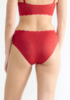 Sloggi Zero Feel Bliss Festive High Leg Brief, Red