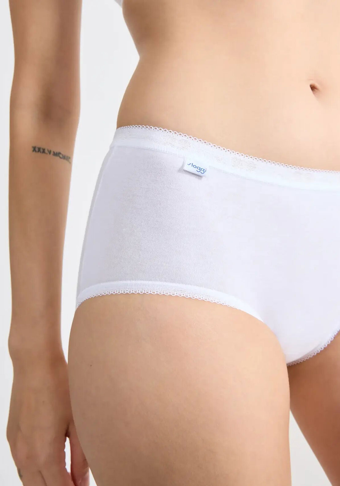 Sloggi Basic+ Midi 3 Pack Briefs, White