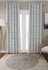 SLX Blenheim Lined Eyelet 90x90” Curtains, Silver
