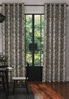 SLX Peony Lined Eyelet 90x90” Curtains, Grey