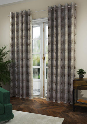 SLX Reflection Lined Eyelet 90x90” Curtains, Grey