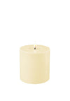 Deluxe Homeart LED Small Thick Pillar 10x10cm Candle, Cream