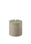 Deluxe Homeart LED Small Thick Pillar 10x10cm Candle, Sand