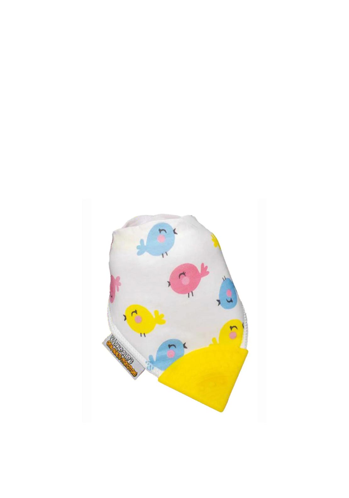 Smiley Eileeys Birds Teething Bib, White Multi