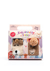 Brandwell Kids Novelty Non Slip Fluffy Socks, Brown