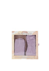 Brandwell Pure Silk Lined Eye Mask and Cashmere Blend Sock Set, Lilac