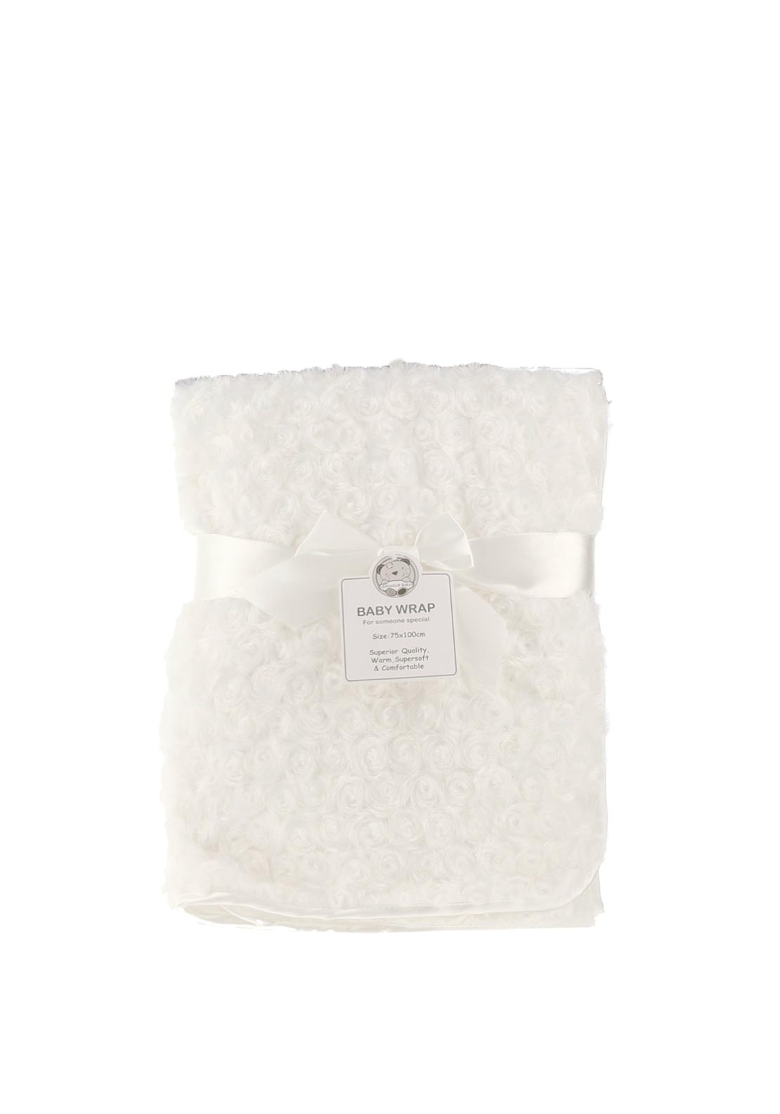 Snuggle Baby Swirl Fleece Blanket, White
