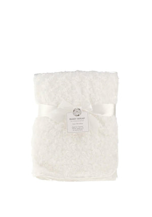 Snuggle Baby Swirl Fleece Blanket, White
