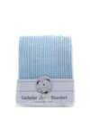 Snuggle Baby Cellular Cot Blanket, Blue
