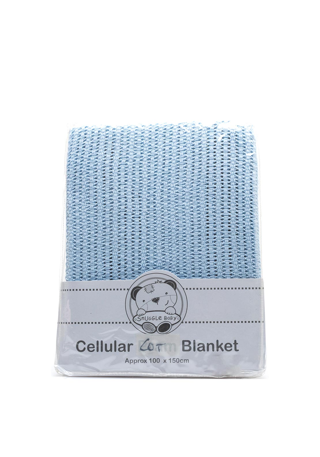 Snuggle Baby Cellular Cot Blanket, Blue