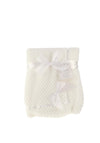 Snuggle Baby Fleece Bow Blanket, White