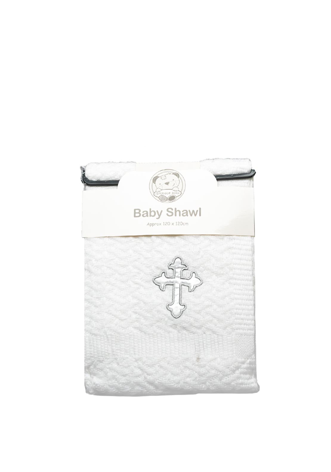 Snuggle Baby Christening Shawl, White