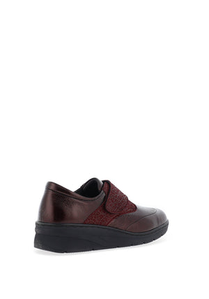 Softmode Farah Patent Velcro Shoes, Wine