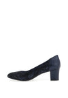 Softmode Kaylee Swirl Printed Heeled Shoes, Navy
