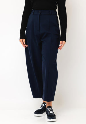 SOHO-t Telma Cropped Wide Leg Trousers, Navy