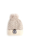 Brandwell Something Special Glitter Knit LED Hat, Beige