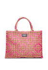 Sorena Latria Velvet Tote Bag, Pink Multi