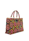 Sorena Riviera Diamond Velvet Medium Tote Bag, Pink Multi